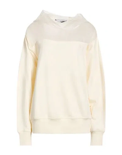 Iceberg Felpa Woman Sweatshirt Off White Size L Polyamide, Cotton, Silk