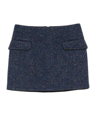 Iceberg Flap-pocket Mini Skirt In Black