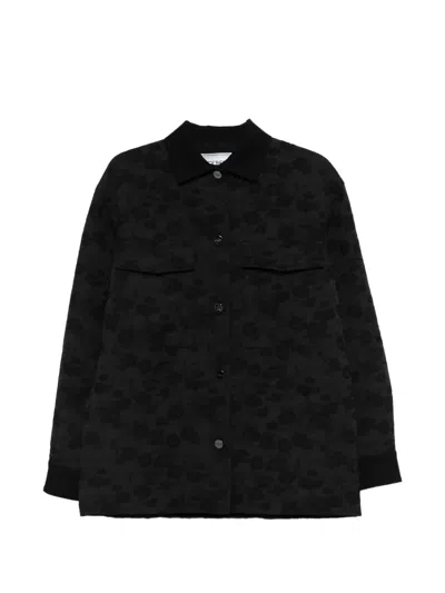 Iceberg Floral Pocket Jacket In Black