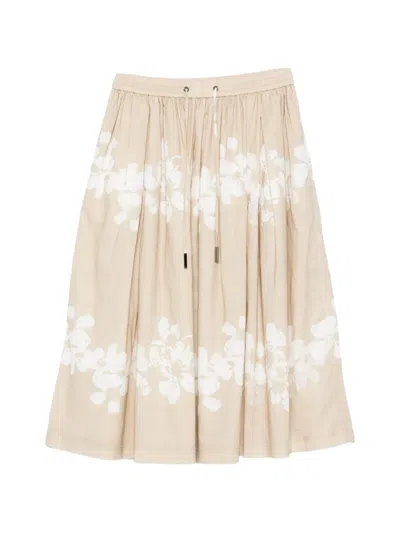 Iceberg Floral Print Skirt In Neutral