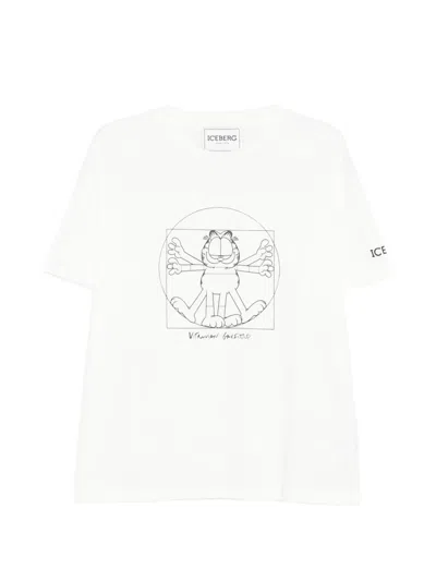 Iceberg Garfield-print T-shirt In White