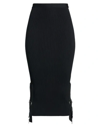 Iceberg Gonna Maglia Woman Midi Skirt Black Size L Viscose, Polyamide