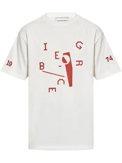 Iceberg Graphic-logo-print Cotton T-shirt In White
