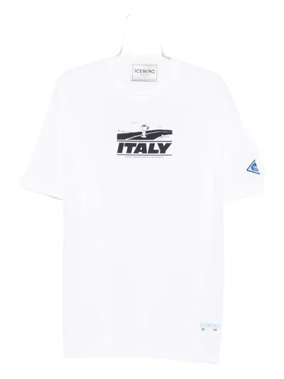 Iceberg Graphic-print Cotton T-shirt In White