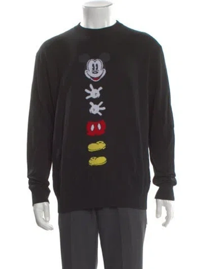 Pre-owned Iceberg Graphic Print Crew Neck Pullover W/ Tags In Black