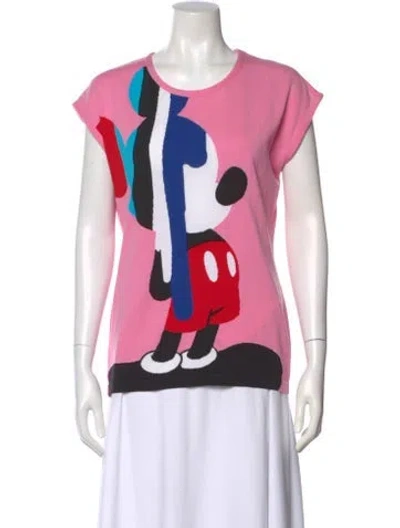 Pre-owned Iceberg Graphic Print Crew Neck T-shirt In Pink