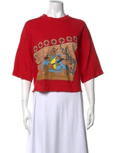 Pre-owned Iceberg Graphic Print Crew Neck T-shirt In Red