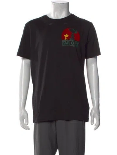 Pre-owned Iceberg Graphic Print Crew Neck T-shirt W/ Tags In Black