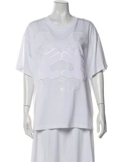 Pre-owned Iceberg Graphic Print Crew Neck T-shirt W/ Tags In White