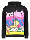 Iceberg Graphic-print Hoodie In Black