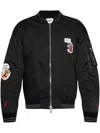 Iceberg Patch-detailed Zipped Bomber Jacket In Black