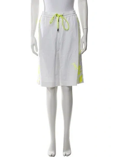 Pre-owned Iceberg Graphic Print Knee-length Shorts In White