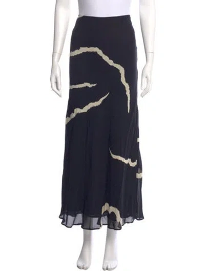 Pre-owned Iceberg Graphic Print Midi Length Skirt In Blue