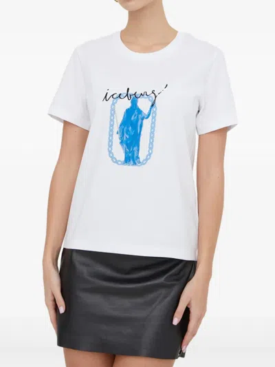 Iceberg Graphic-print Short-sleeve T-shirt In White