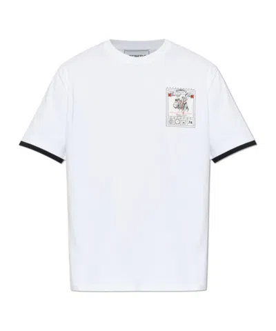 Iceberg Graphic Printed Crewneck T-shirt In White