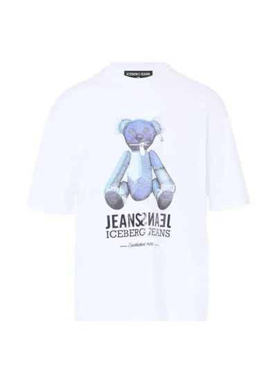 Iceberg Graphic-print Crew-neck T-shirt In White