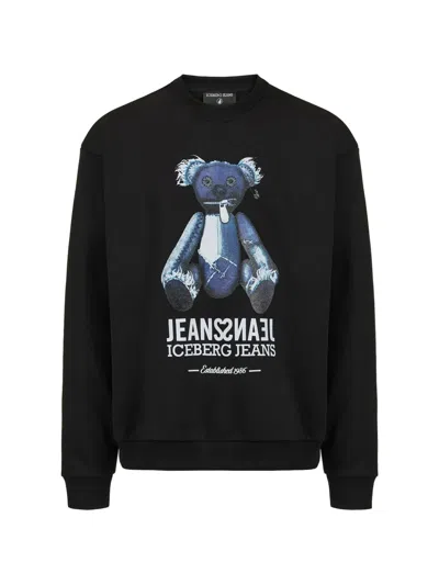 Iceberg Graphic-print Sweatshirt In Black