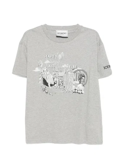 Iceberg Graphic-print T-shirt In Gray