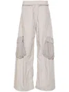Iceberg Grey Cotton Shell Trousers With Logo In Grey