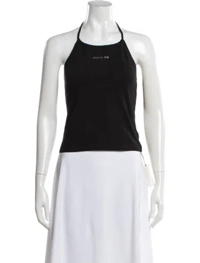 Pre-owned Iceberg Halterneck Sleeveless Top In Black