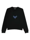 Iceberg Heart-embroidered Sweatshirt In Black