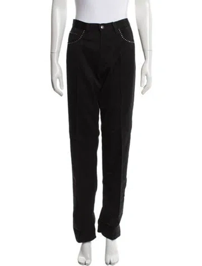 Pre-owned Iceberg High-rise Straight Leg Jeans W/ Tags In Black