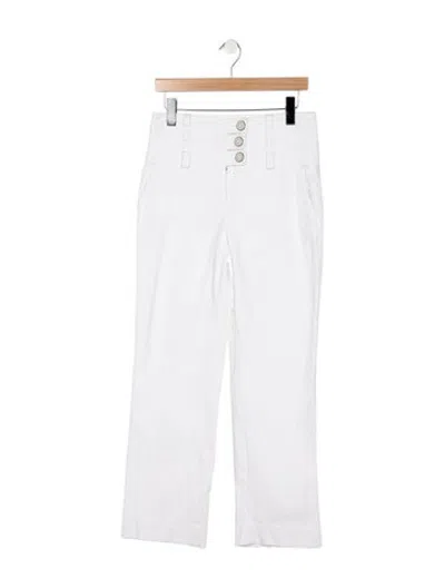Pre-owned Iceberg High-rise Straight Leg Jeans In White