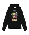 Iceberg Hooded Drawstring Hoodie In Black