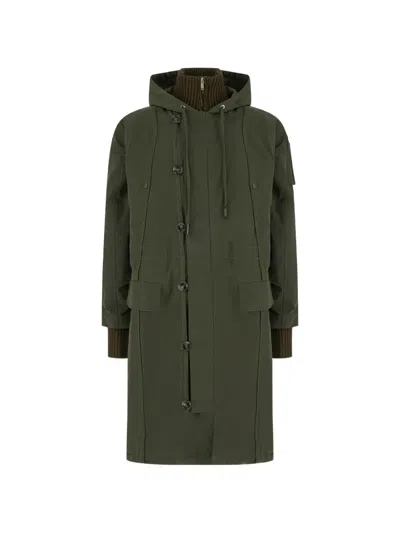 Iceberg Hooded Padded Jacket In Green