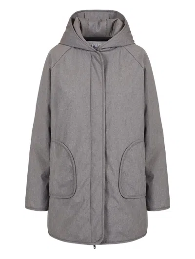 Iceberg Hooded Pocket Coat In Gray