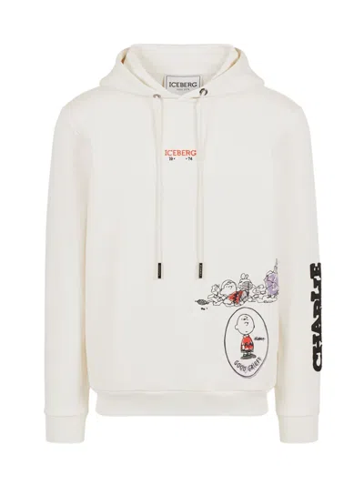 Iceberg Hoodie With Logo In White