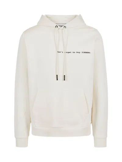 Iceberg Hoodie With Logo In White