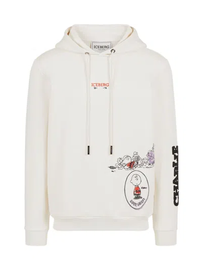 Iceberg Hoodie With Logo In White