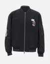 Iceberg Patch-detailed Zipped Bomber Jacket In Black