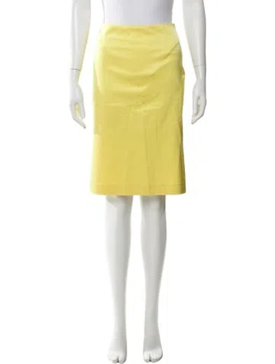 Pre-owned Iceberg Knee-length Skirt In Yellow