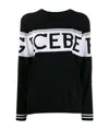 Iceberg Knit Logo Print Jumper In Black