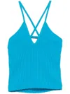 Iceberg Ribbed Cross-strap Suspenders In Blue