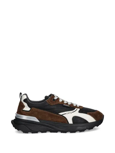 Iceberg Lace-up Panelled Sneakers In Brown