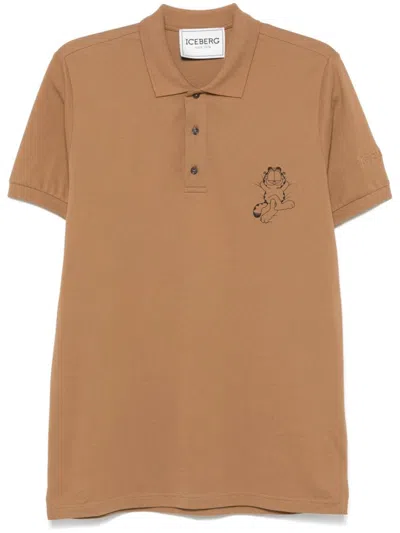 Iceberg Lazy Garfield-print Polo Shirt In Nude