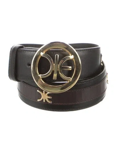 Pre-owned Iceberg Leather Belt In Black