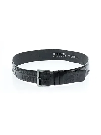 Pre-owned Iceberg Leather Belt In Black