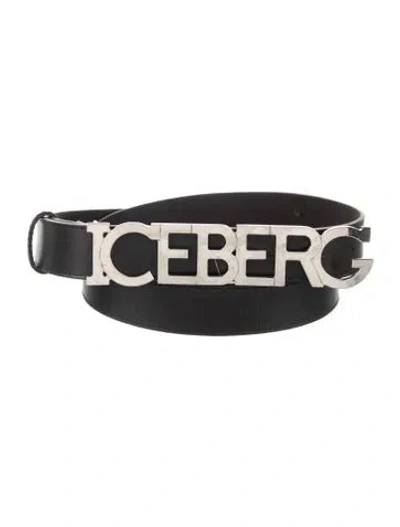 Pre-owned Iceberg Leather Belt In Black