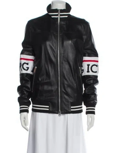 Pre-owned Iceberg Leather Graphic Print Jacket In Gray