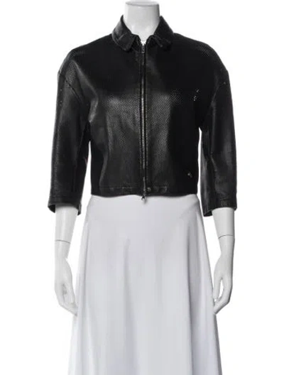 Pre-owned Iceberg Leather Jacket In Black