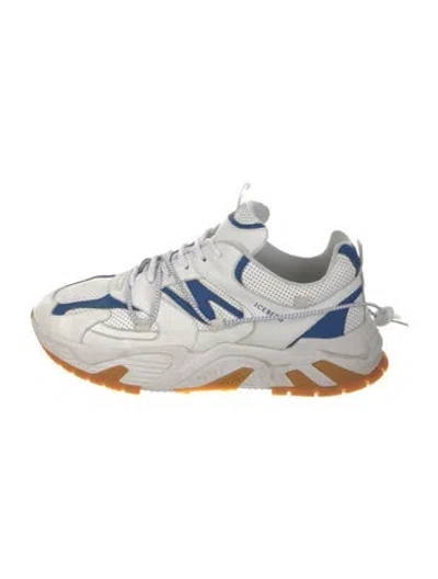 Pre-owned Iceberg Leather Printed Athletic Sneakers In White
