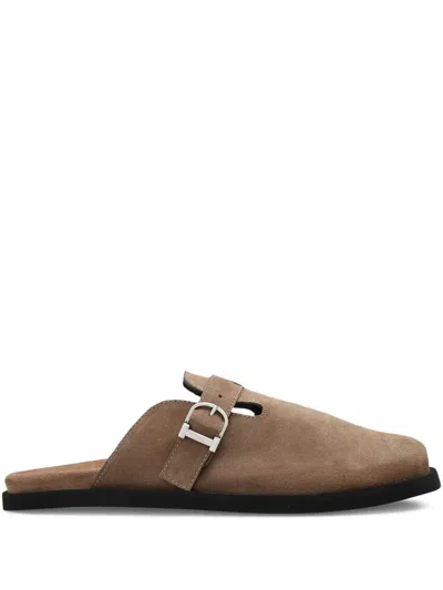 Iceberg Leather Slippers In Brown