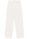 Iceberg Light Beige Tailored Linen Trousers