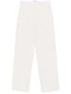 Iceberg Light Beige Tailored Linen Trousers In Neutrals