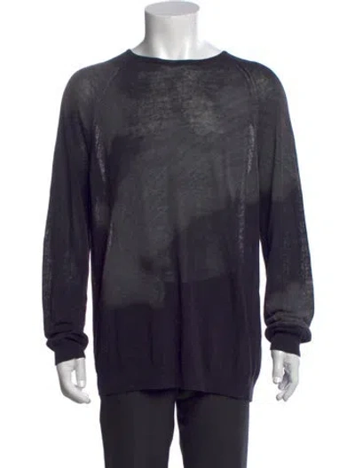 Pre-owned Iceberg Linen Crew Neck Sweatshirt In Blue
