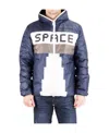 Iceberg Logo Details Down Jacket In Blue